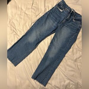 Loft straight crop jeans